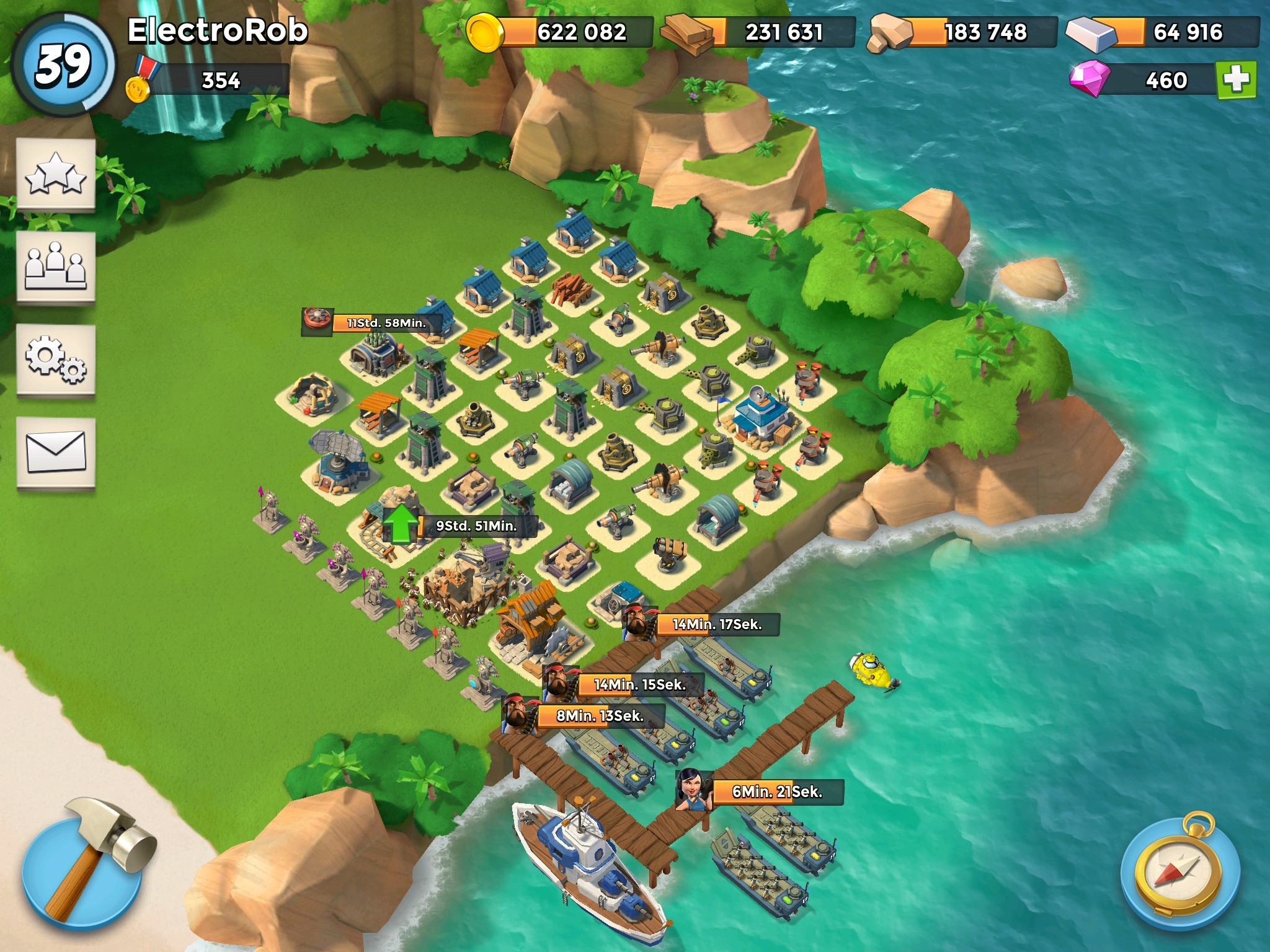 Boom Beach Layouts / Unlocked at hq level 13, players may save 2